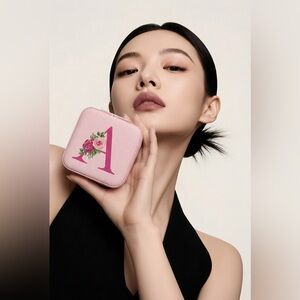 Parima pink letter A, portable, travel, jewelry holder